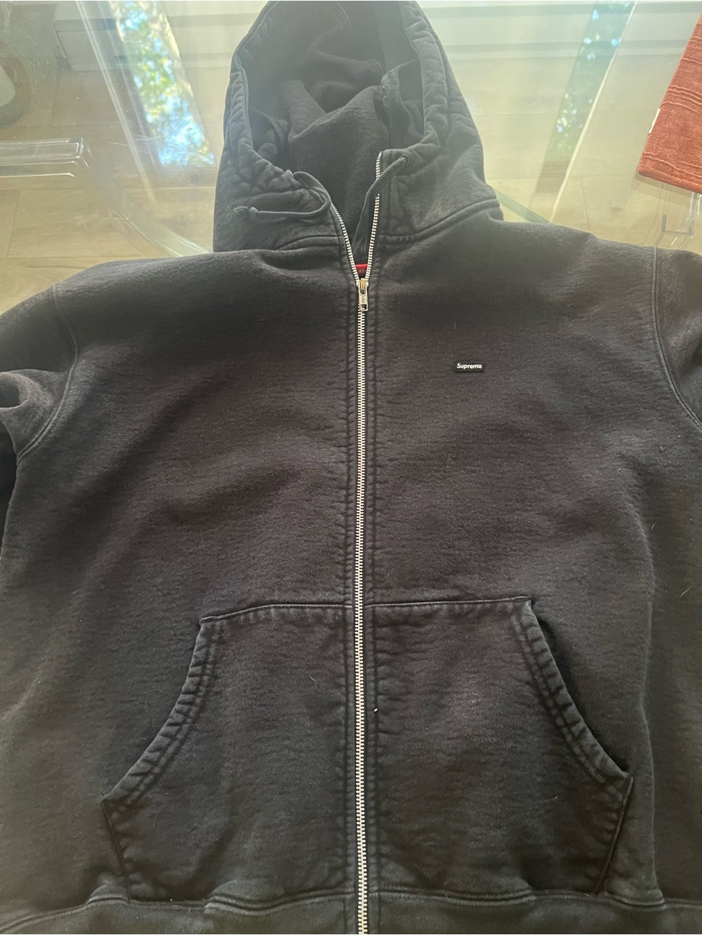 Supreme Black Full-Zip Hoodie Jacket